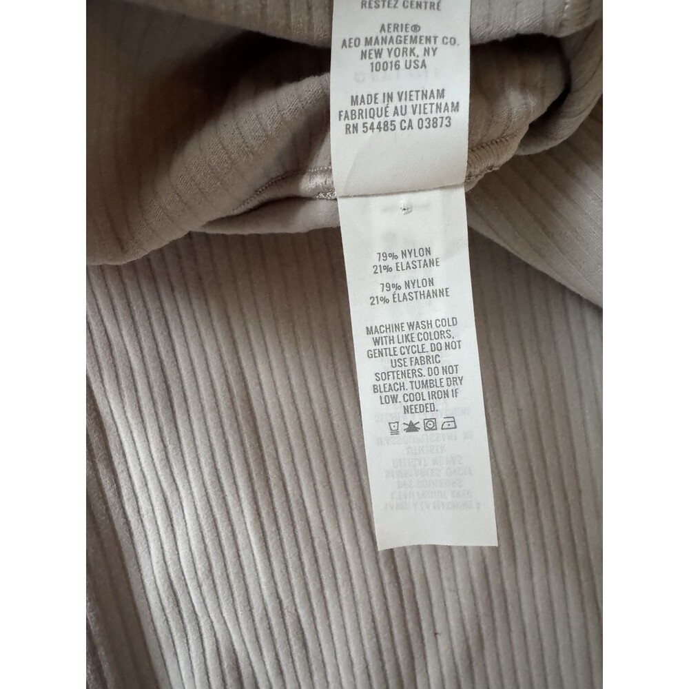 Offline by Aerie Women's Beige High-Rise Trouser Leggings, Size Large Long - Picture 7 of 8